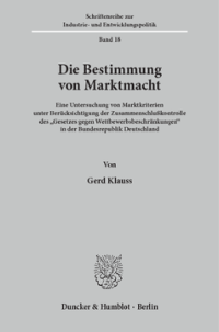 Die Bestimmung von Marktmacht