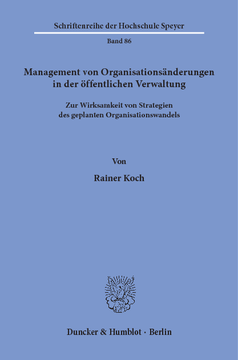 Management von Organisationsänderungen in der öffentlichen Verwaltung