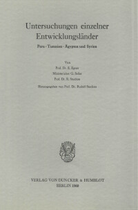 Untersuchungen einzelner Entwicklungsländer