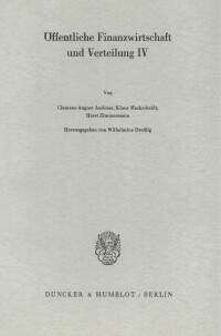 Öffentliche Finanzwirtschaft und Verteilung IV