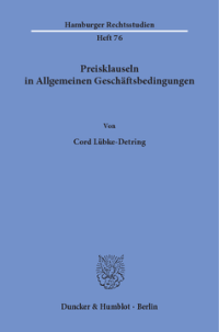 Preisklauseln in Allgemeinen Geschäftsbedingungen