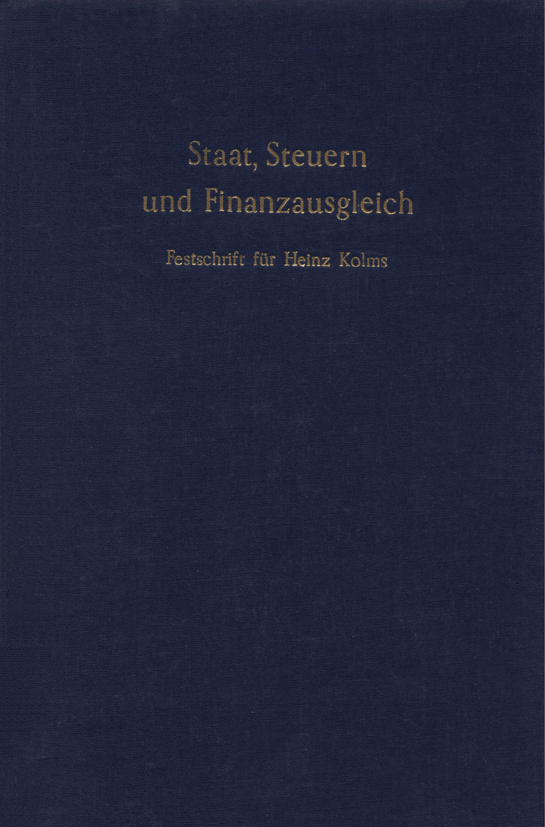 Staat, Steuern- und Finanzausgleich