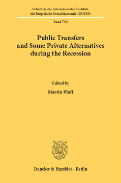 Public Transfers and Some Private Alternatives during the Recession