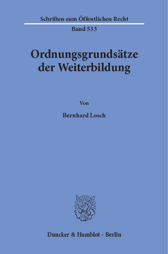 Ordnungsgrundsätze der Weiterbildung Ordnungsgrundsätze der Weiterbildung