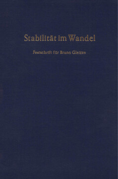 Stabilität im Wandel Stabilität im Wandel