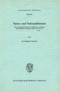 Nation und Nationalliteratur