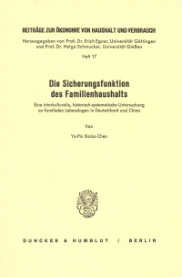 Die Sicherungsfunktion des Familienhaushalts