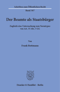 Der Beamte als Staatsbürger