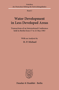 Water Development in Less Developed Areas