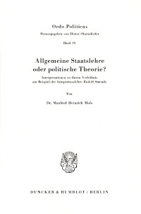 Allgemeine Staatslehre oder politische Theorie