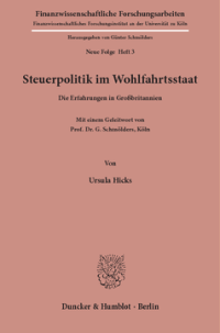 Steuerpolitik im Wohlfahrtsstaat