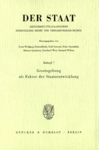 Gesetzgebung als Faktor der Staatsentwicklung