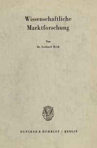 Wissenschaftliche Marktforschung