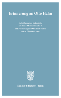 Erinnerung an Otto Hahn