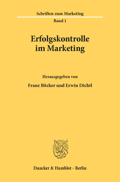 Erfolgskontrolle im Marketing Erfolgskontrolle im Marketing