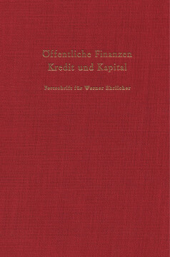 Öffentliche Finanzen, Kredit und Kapital Öffentliche Finanzen, Kredit und Kapital
