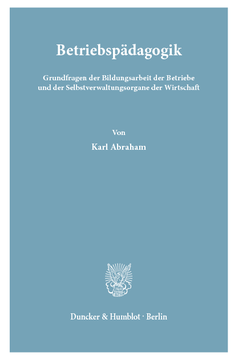 Betriebspädagogik Betriebspädagogik
