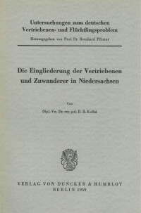 Untersuchungen zum deutschen Vertriebenen- und Flüchtlingsproblem