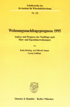 Wohnungsnachfrageprognose 1995 Wohnungsnachfrageprognose 1995