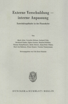 Externe Verschuldung - interne Anpassung Externe Verschuldung - interne Anpassung