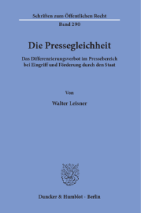 Die Pressegleichheit
