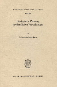 Strategische Planung in öffentlichen Verwaltungen