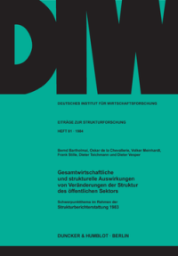 Gesamtwirtschaftliche und strukturelle Auswirkungen von Veränderungen der Struktur des öffentlichen Sektors