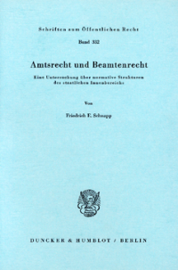 Amtsrecht und Beamtenrecht