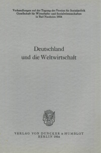 Deutschland und die Weltwirtschaft