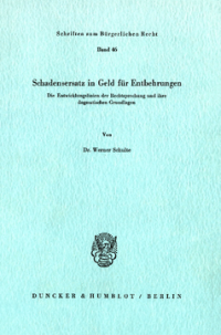 Schadensersatz in Geld für Entbehrungen