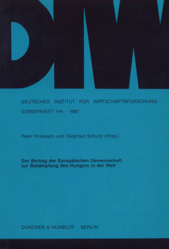 Der Beitrag der Europäischen Gemeinschaft zur Bekämpfung des Hungers in der Welt Der Beitrag der Europäischen Gemeinschaft zur Bekämpfung des Hungers in der Welt