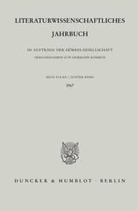 Literaturwissenschaftliches Jahrbuch
