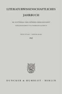 Literaturwissenschaftliches Jahrbuch