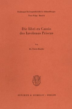 Die libri ex Cassio des Iavolenus Priscus