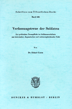 Verfassungstreue der Soldaten Verfassungstreue der Soldaten