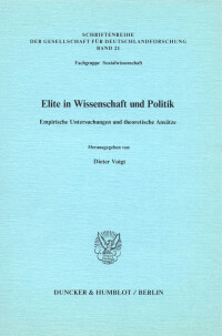 Elite in Wissenschaft und Politik