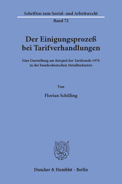 Der Einigungsprozeß bei Tarifverhandlungen Der Einigungsprozeß bei Tarifverhandlungen