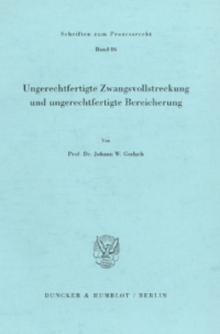 Ungerechtfertigte Zwangsvollstreckung und ungerechtfertigte Bereicherung