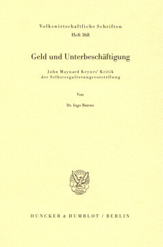 Geld und Unterbeschäftigung Geld und Unterbeschäftigung