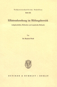 Effizienzforschung im Bildungsbereich