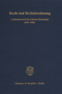 Recht und Rechtsbesinnung