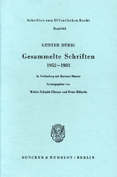 Gesammelte Schriften 1952 - 1983