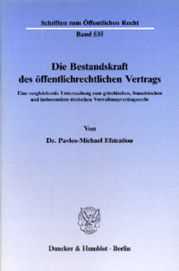 Die Bestandskraft des öffentlichrechtlichen Vertrags