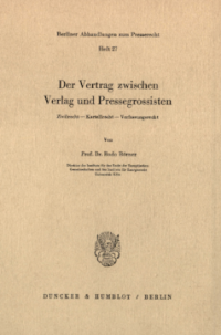 Der Vertrag zwischen Verlag und Pressegrossisten
