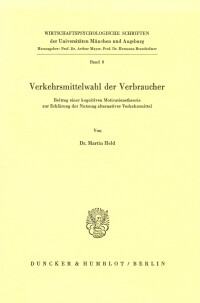 Verkehrsmittelwahl der Verbraucher