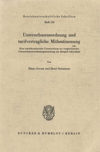Unternehmensordnung und tarifvertragliche Mitbestimmung