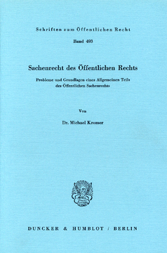 Sachenrecht des Öffentlichen Rechts Sachenrecht des Öffentlichen Rechts