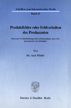 Produktfehler oder Fehlverhalten des Produzenten Produktfehler oder Fehlverhalten des Produzenten