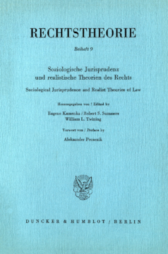 Soziologische Jurisprudenz und realistische Theorien des Rechts / Sociological Jurisprudence and Realist Theories of Law