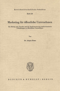 Marketing für öffentliche Unternehmen